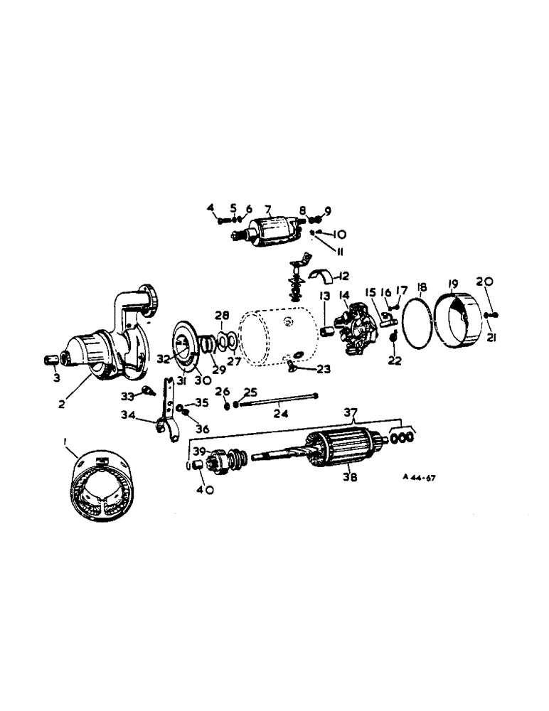 Схема запчастей Case IH 364 - (3-17) - ELECTRICAL, STARTER MOTOR (06) - ELECTRICAL SYSTEMS