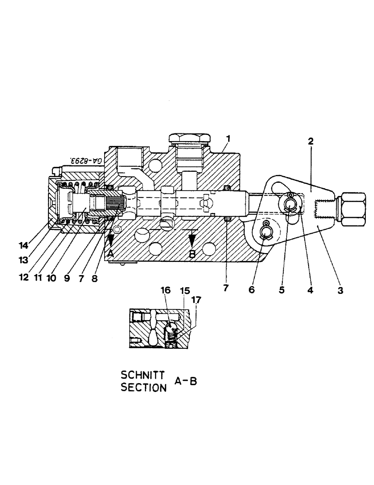 Схема запчастей Case IH 833 - (10-68) - DOUBLE ACTING CONTROL VALVE "BOSCH" (07) - HYDRAULICS