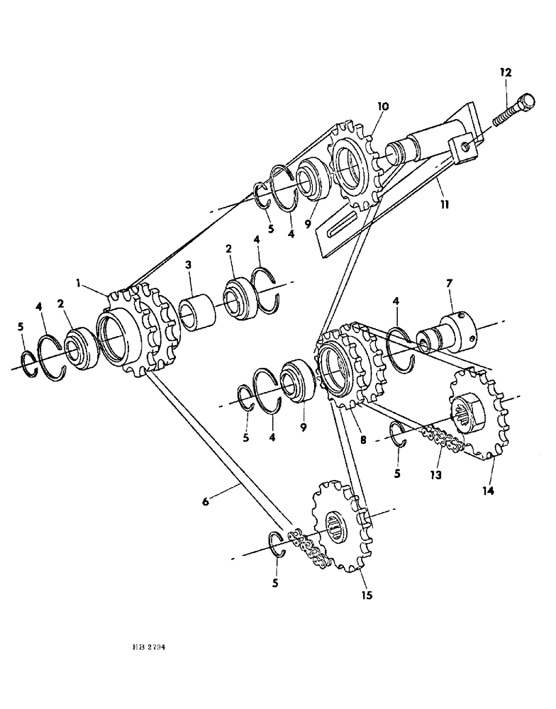 Схема запчастей Case IH 5000 - (17-03) - MOUNTED EQUIPMENT, CONDITIONER LOWER DRIVE, CHASSIS MOUNTED Mounted Equipment