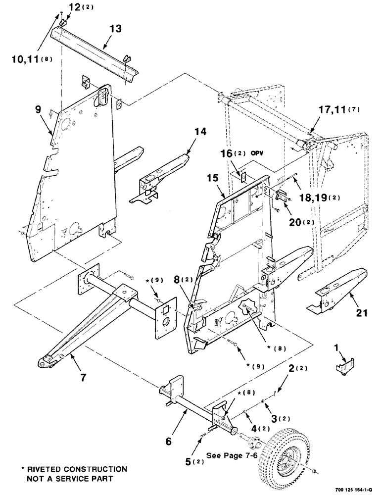 Схема запчастей Case IH 8465T - (7-04) - MAINFRAME, TONGUE AND AXLE ASSEMBLIES (12) - MAIN FRAME