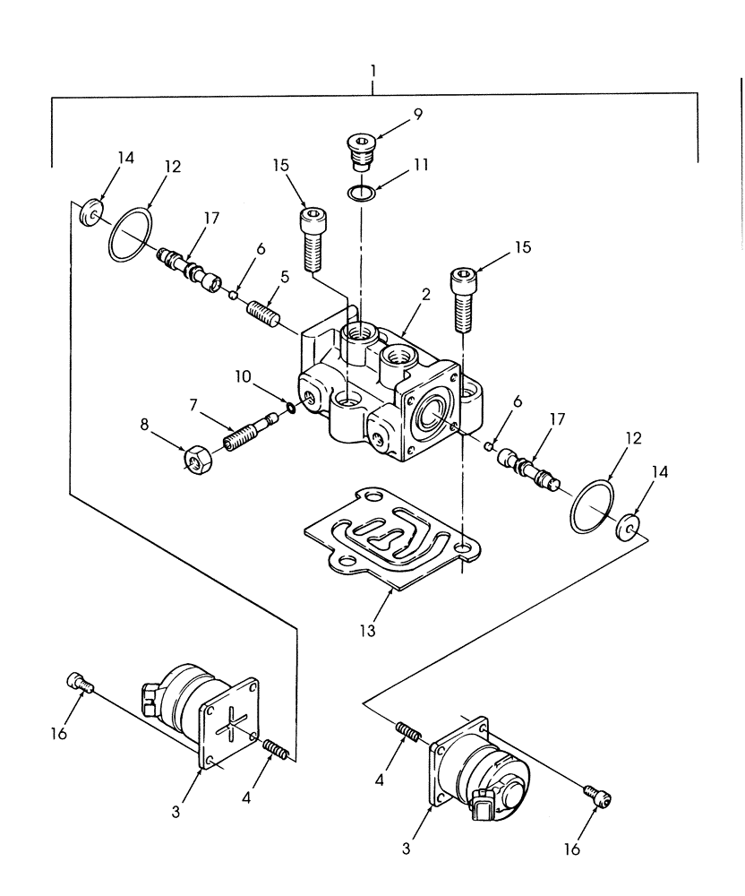 Схема запчастей Case IH DX60 - (07.03.02) - EHSS SHUTTLE VALVE ASSEMBLY DETAILS (07) - HYDRAULIC SYSTEM