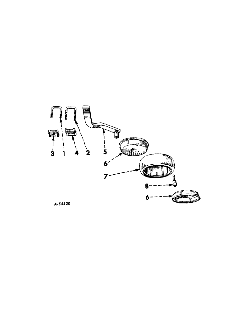 Схема запчастей Case IH 53 - (F-13[A]) - BALL BEARING GAUGE WHEEL 