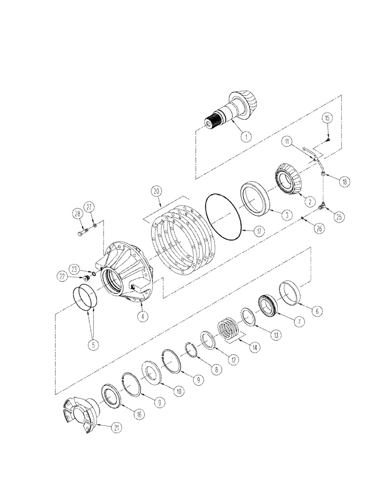 Схема запчастей Case IH STEIGER 480 - (06-70) - 500 SERIES AXLE ASSEMBLY - FRONT COVER (06) - POWER TRAIN