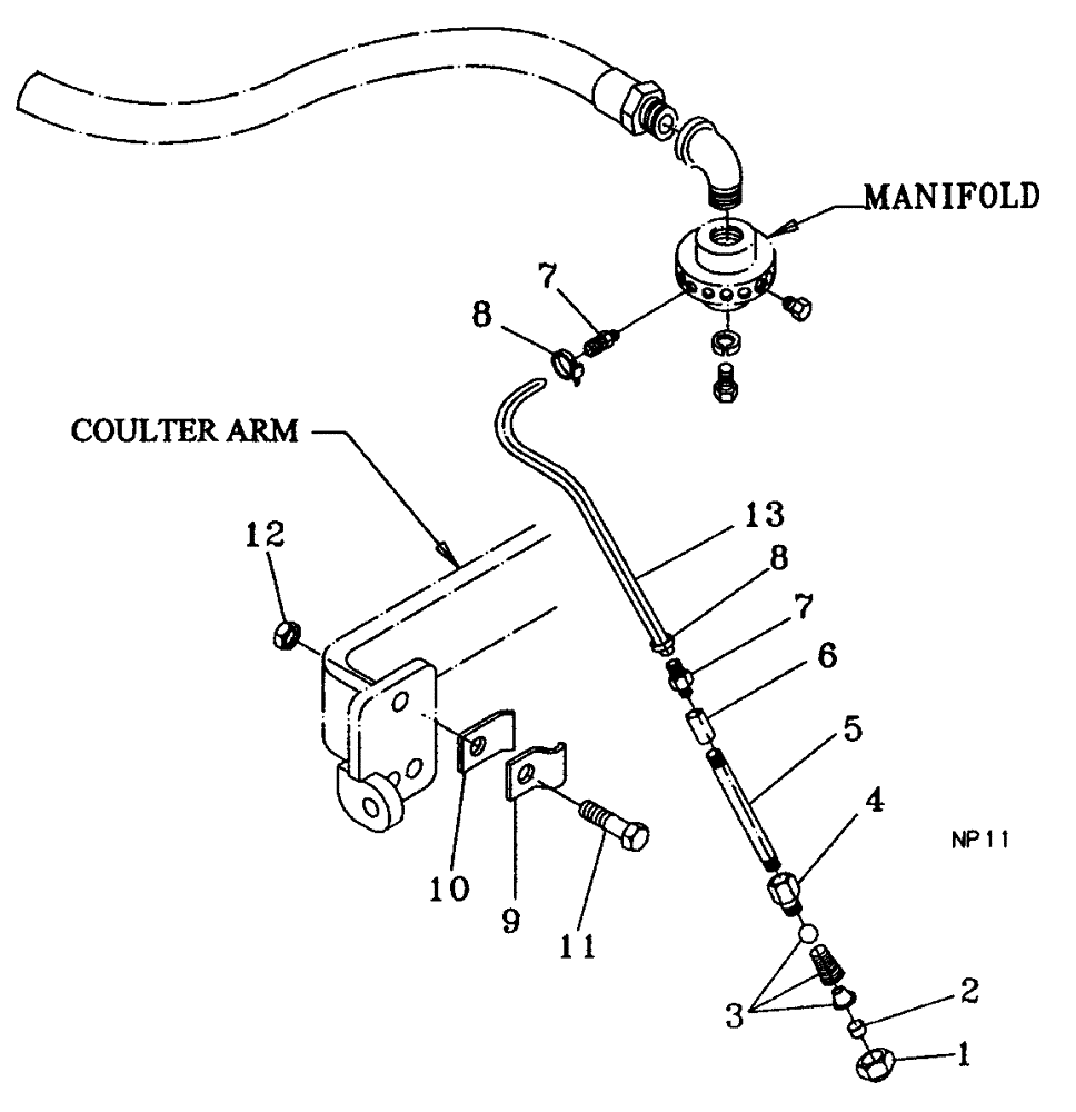 Схема запчастей Case IH 4300 - (75.200.19) - COULTER INJECTOR (09) - CHASSIS/ATTACHMENTS