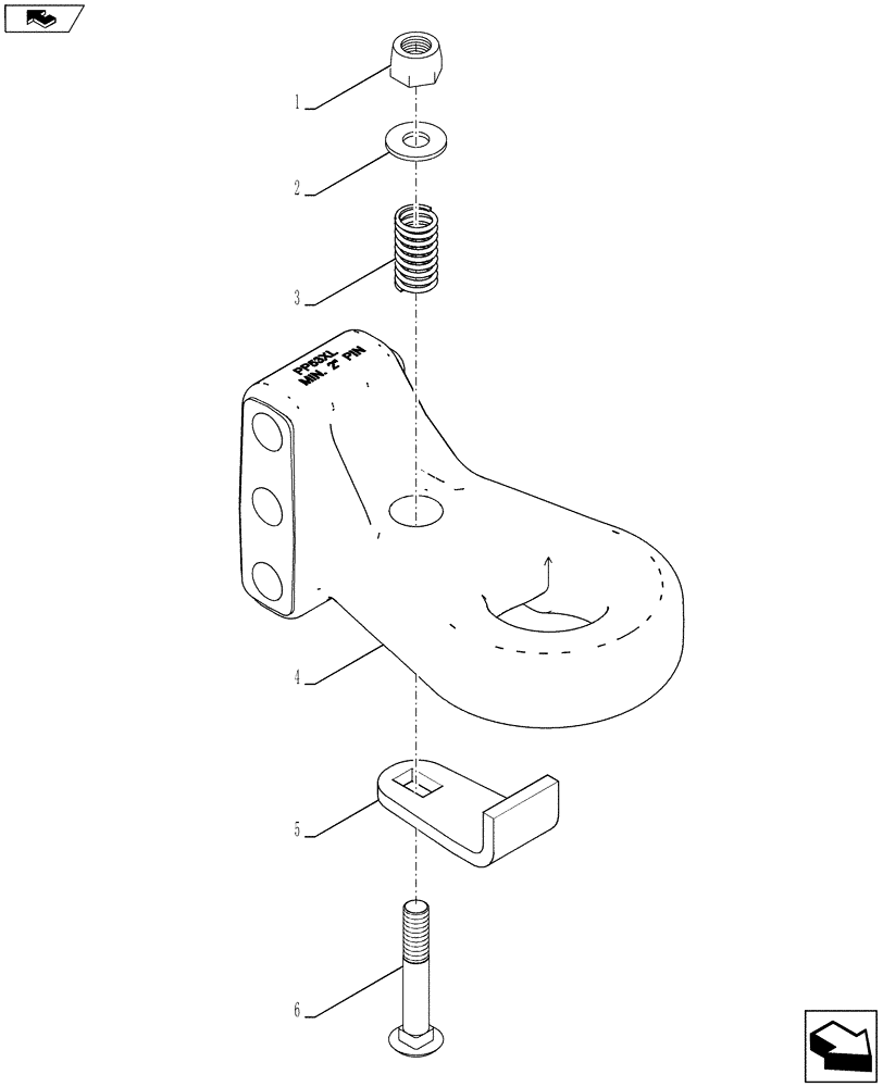 Схема запчастей Case IH NT950 - (39.110.04) - CAT V HITCH (39) - FRAMES AND BALLASTING