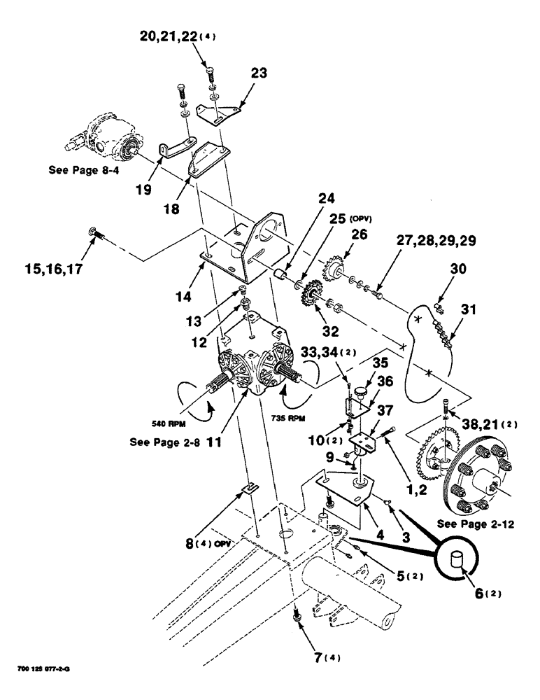 Схема запчастей Case IH 8460 - (2-06) - PUMP DRIVE AND CONTROL LINKAGE ASSEMBLY Driveline