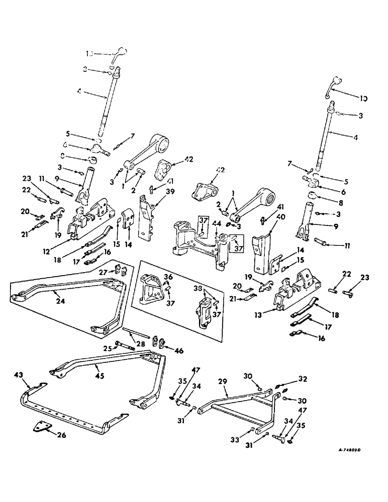 Схема запчастей Case IH 706 - (K-06) - DRAWBARS AND HITCHES Drawbars & Hitches