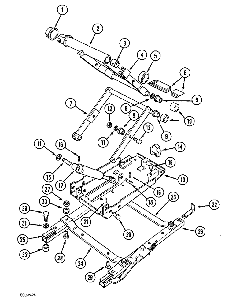 Схема запчастей Case IH 4230 - (9-082) - SUSPENSION SEAT, TRACTOR WITHOUT CAB (09) - CHASSIS/ATTACHMENTS