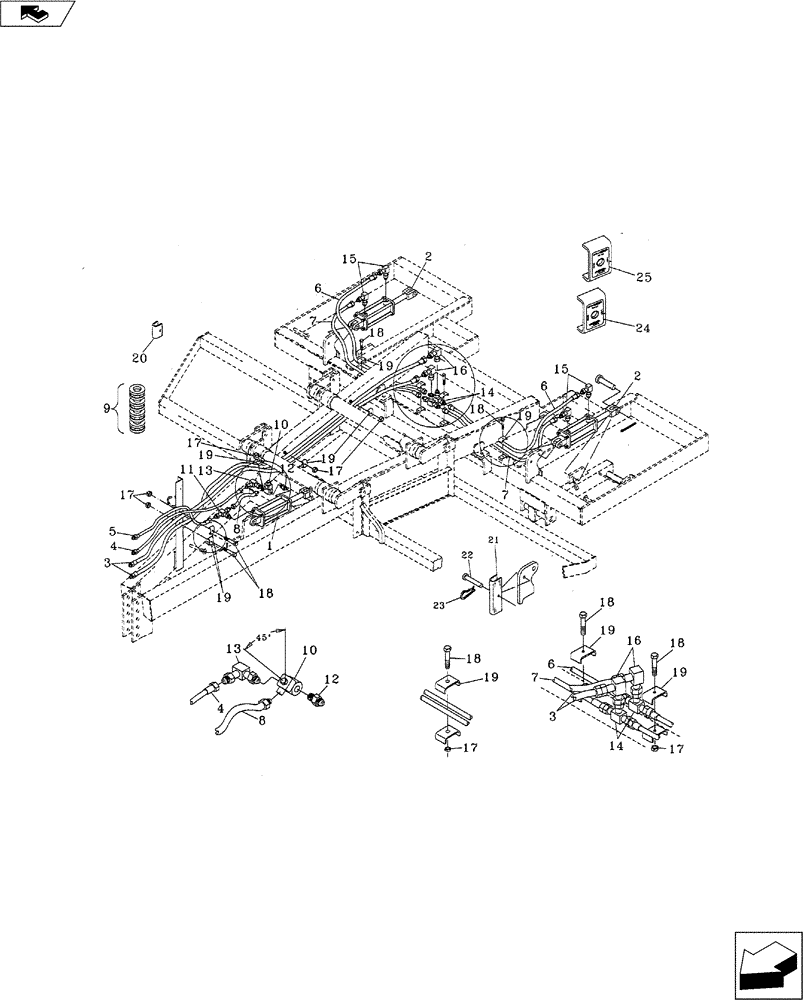 Схема запчастей Case IH 527 - (35.100.02) - HYDRAULICS (WITH DISC ATTACHMENT) (35) - HYDRAULIC SYSTEMS