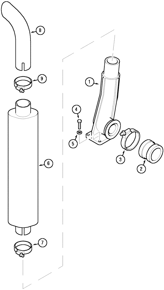 Схема запчастей Case IH C100 - (02-18) - VERTICAL EXHAUST (02) - ENGINE