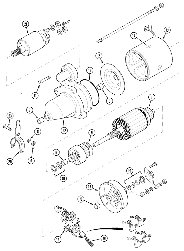 Схема запчастей Case IH 5120 - (4-44) - STARTING MOTOR, BOSCH (04) - ELECTRICAL SYSTEMS