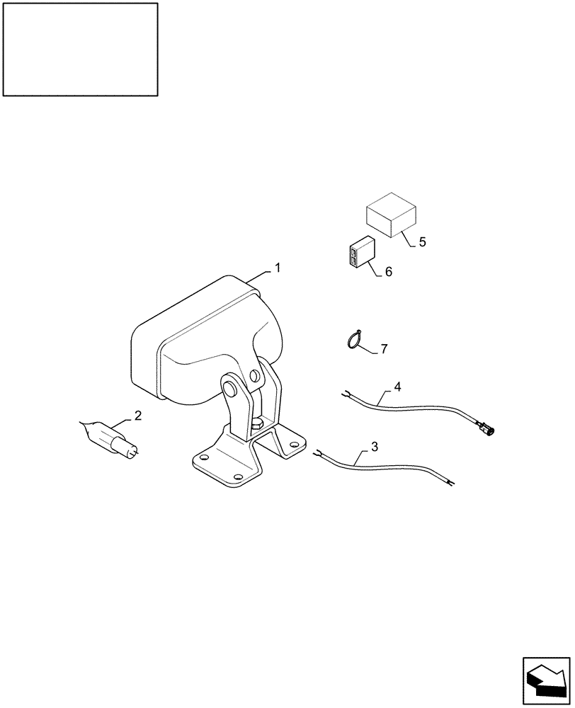 Схема запчастей Case IH LB333P - (18.87355671[01]) - DIA : EXTRA WORKING LIGHT KIT (1) (18) - ACCESSORIES