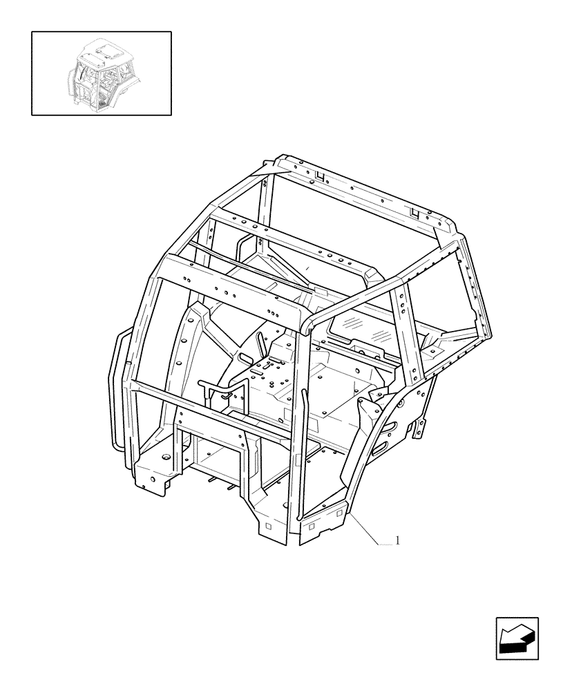 Схема запчастей Case IH JX100U - (1.92.1) - CAB - FRAME (10) - OPERATORS PLATFORM/CAB