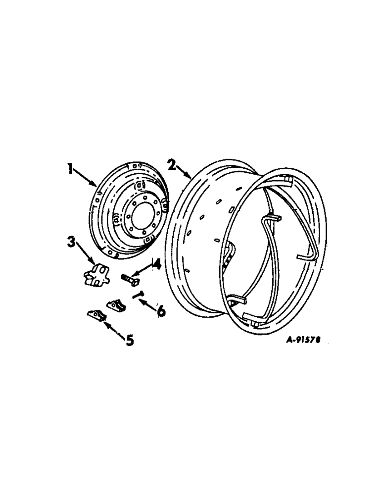 Схема запчастей Case IH 484 - (15-03[A]) - WHEELS AND TRACTION, POWER ADJUSTED REAR WHEELS Wheels & Traction