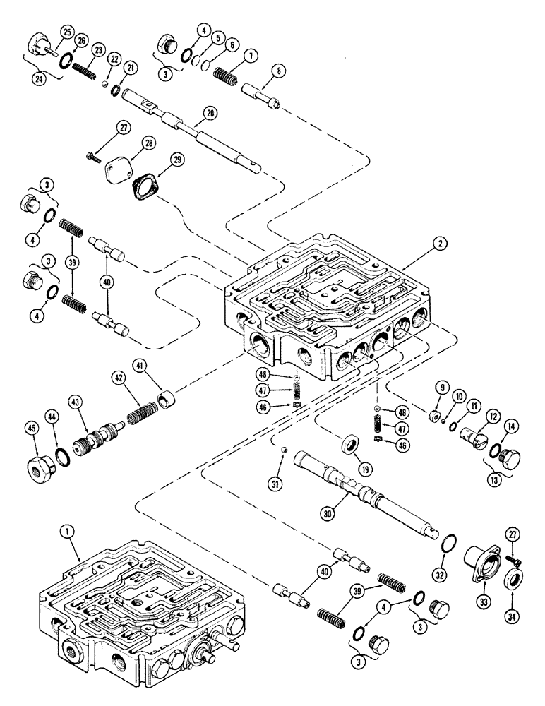Схема запчастей Case IH 870 - (171C) - A59070 TRANSMISSION CONTROL VALVE, POWER SHIFT, USED PRIOR TO TRANS. SER. NO. 2359227 (06) - POWER TRAIN