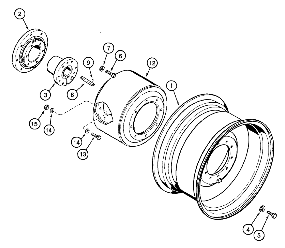 Схема запчастей Case IH 7240 - (6-094) - STEEL DUAL WHEELS FOR 120 INCH AXLES, 32 AND 34 INCH RIMS (06) - POWER TRAIN