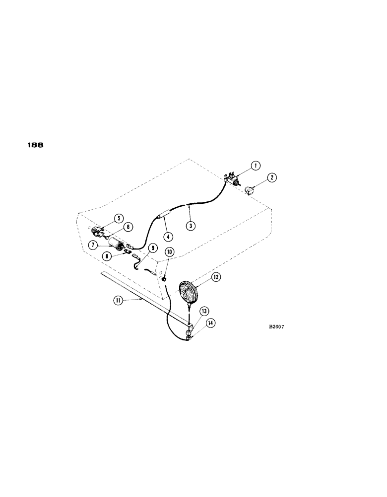 Схема запчастей Case IH 1660 - (188) - FLASHER LAMP (55) - ELECTRICAL SYSTEMS
