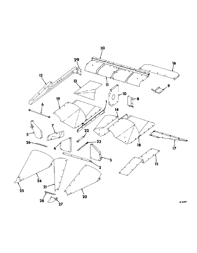 Схема запчастей Case IH 328WN - (E-20) - GATHERER SHIELDS AND DIVIDERS (58) - ATTACHMENTS/HEADERS