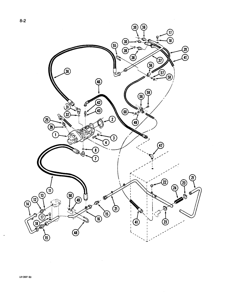 Схема запчастей Case IH 9270 - (8-002) - PUMP CIRCUIT (08) - HYDRAULICS