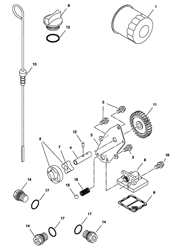 Схема запчастей Case IH SCOUT XL - (10.304.01) - OIL AND LUBRICATION COMPONENTS - GASOLINE ENGINE (10) - ENGINE