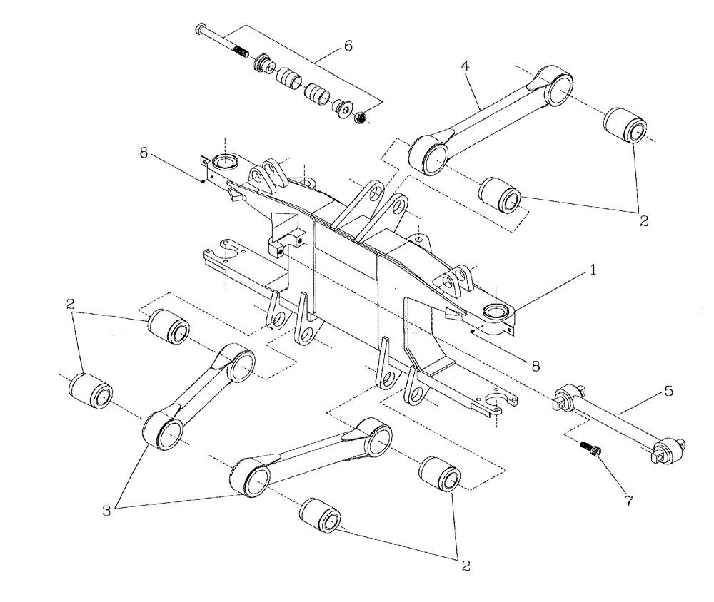 Схема запчастей Case IH AUSTOFT - (A01-13) - FRONT AXLE AND ARMS Mainframe & Functioning Components