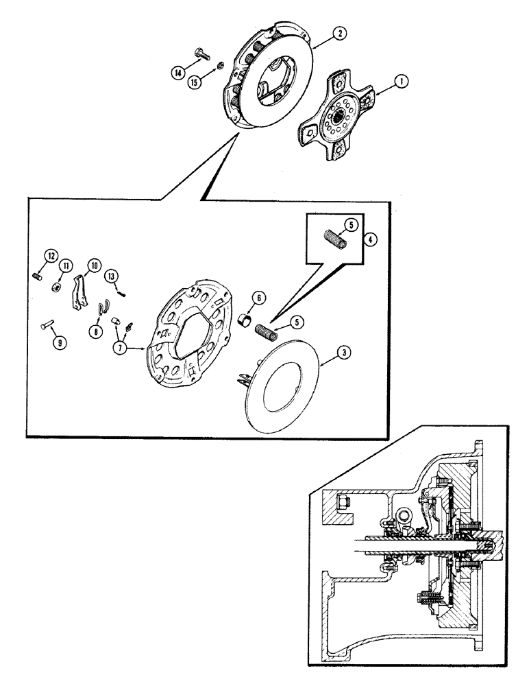 Схема запчастей Case IH 870 - (152) - CLUTCH, MECHANICAL SHIFT (06) - POWER TRAIN