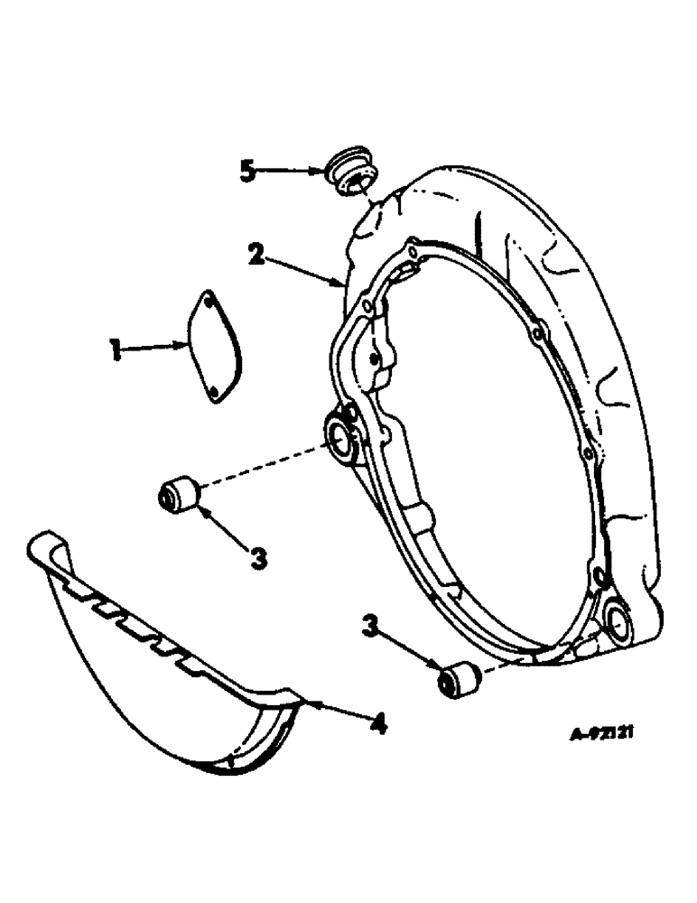 Схема запчастей Case IH V-345 - (B-18) - FLYWHEEL COVER 