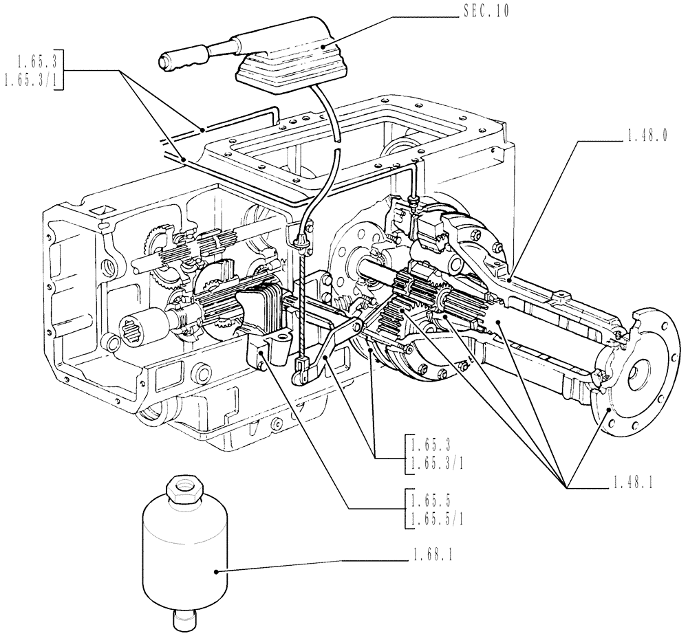 Схема запчастей Case IH MXM155 - (SEC. 05) - REAR AXLE (00) - GENERAL
