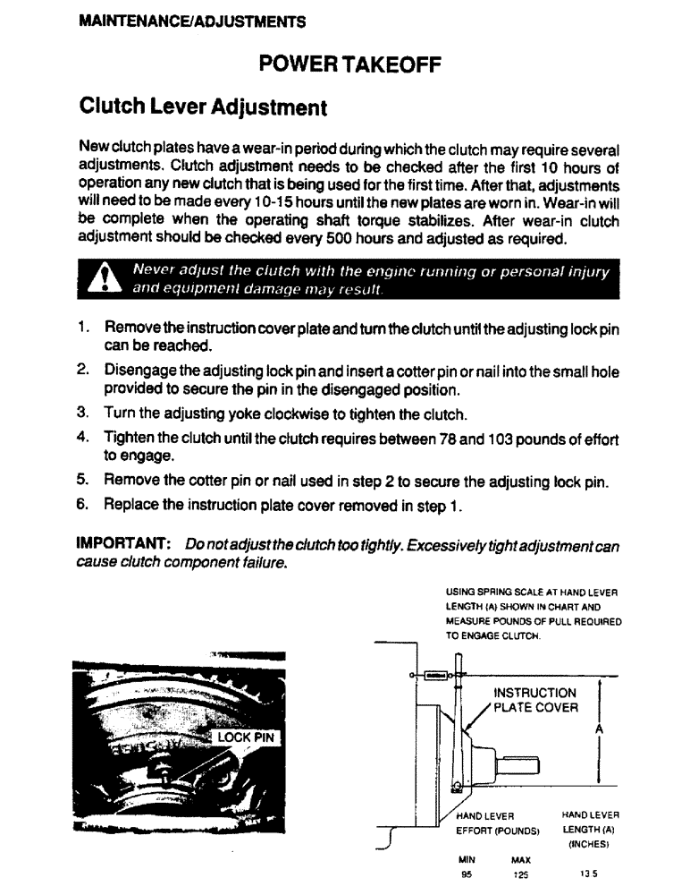 Схема запчастей Case IH 6590TA - (043) - MAINTENANCE, ADJUSTMENTS, POWER TAKEOFF 