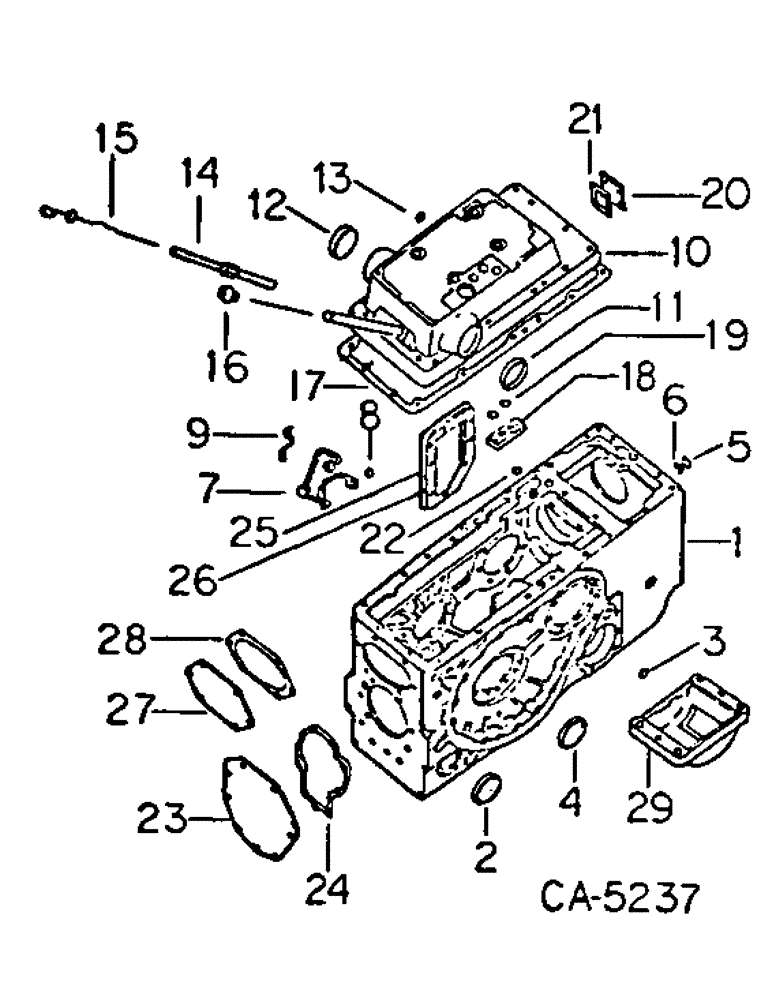 Схема запчастей Case IH 3288 - (07-06) - DRIVE TRAIN, REAR FRAME AND COVERS (04) - Drive Train