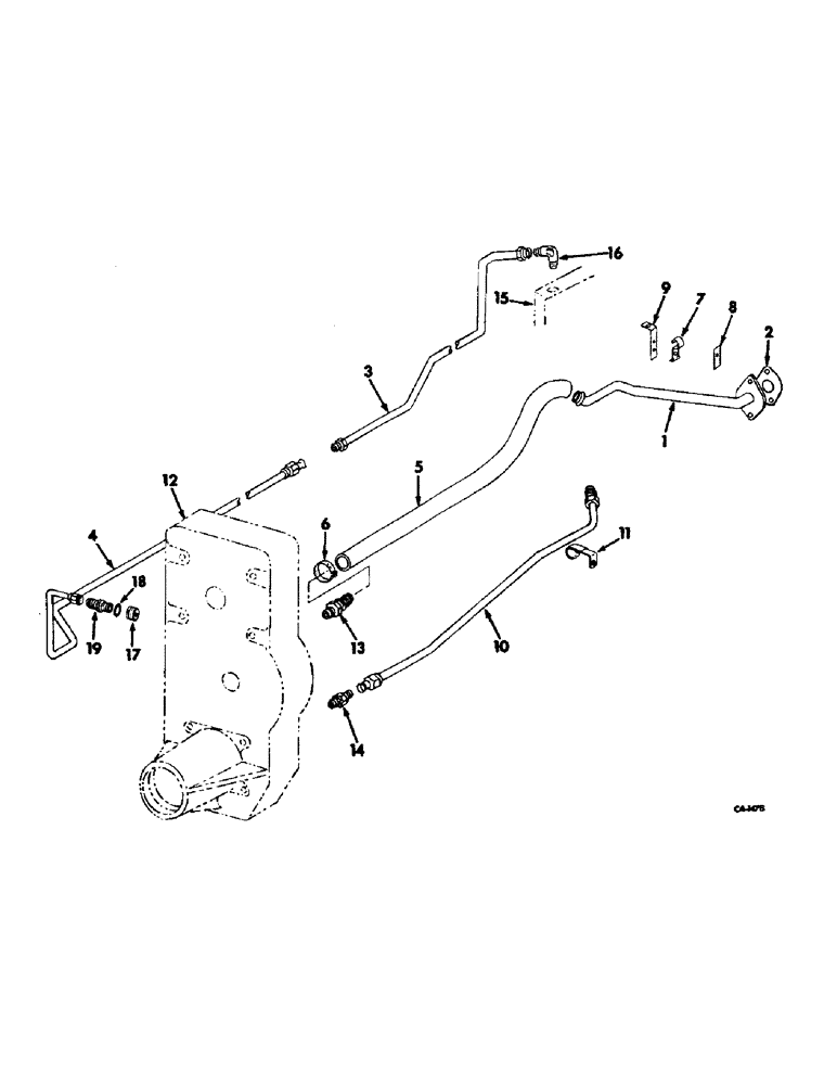 Схема запчастей Case IH 4186 - (07-36) - DRIVE TRAIN, INDEPENDENT POWER TAKE-OFF TUBING AND CONNECTIONS (04) - Drive Train