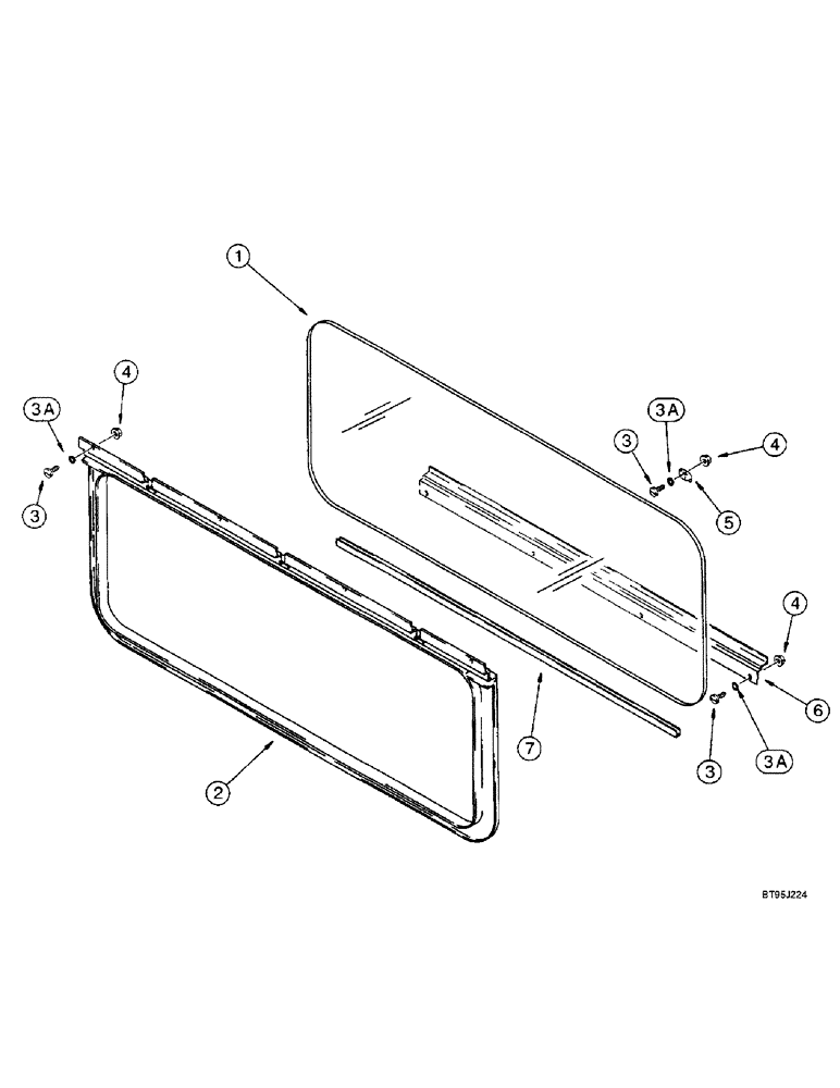 Схема запчастей Case IH 2166 - (9G-08) - CAB, REAR WINDOW, FIXED (10) - CAB & AIR CONDITIONING