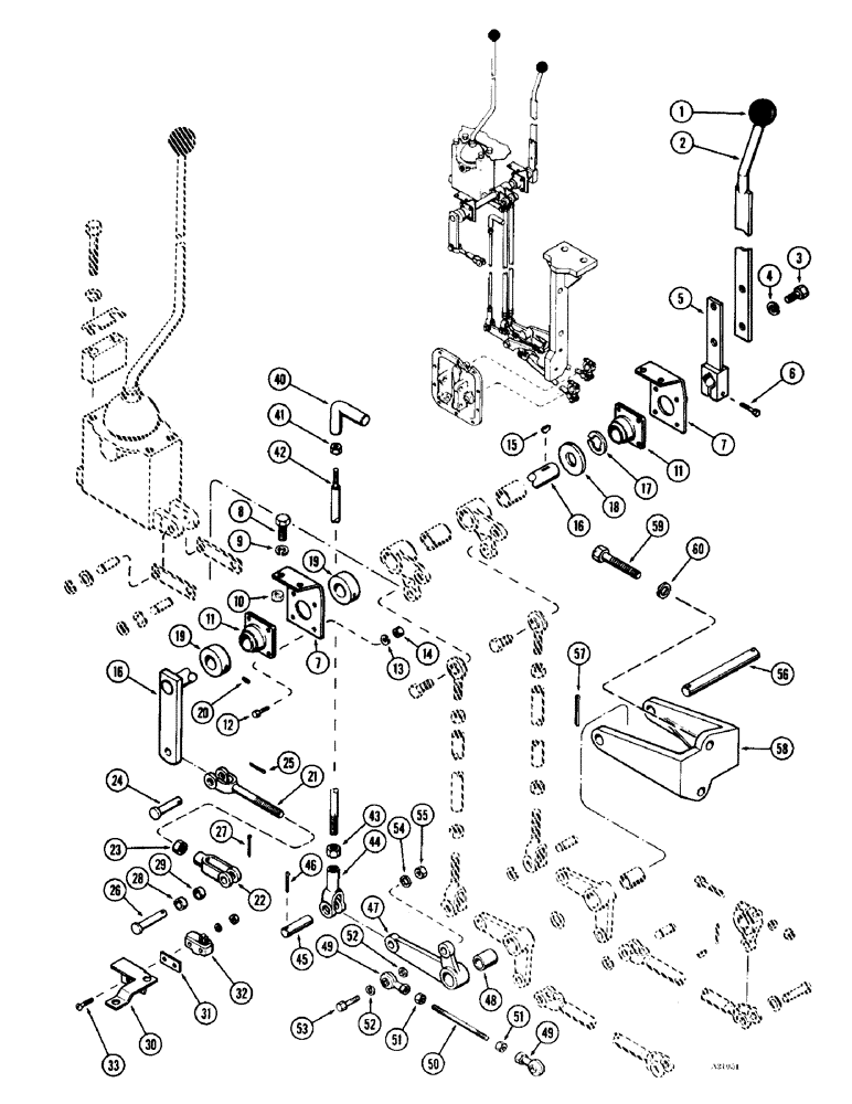 Схема запчастей Case IH 1470 - (074) - FORWARD AND REVERSE SHIFT LINKAGE (06) - POWER TRAIN