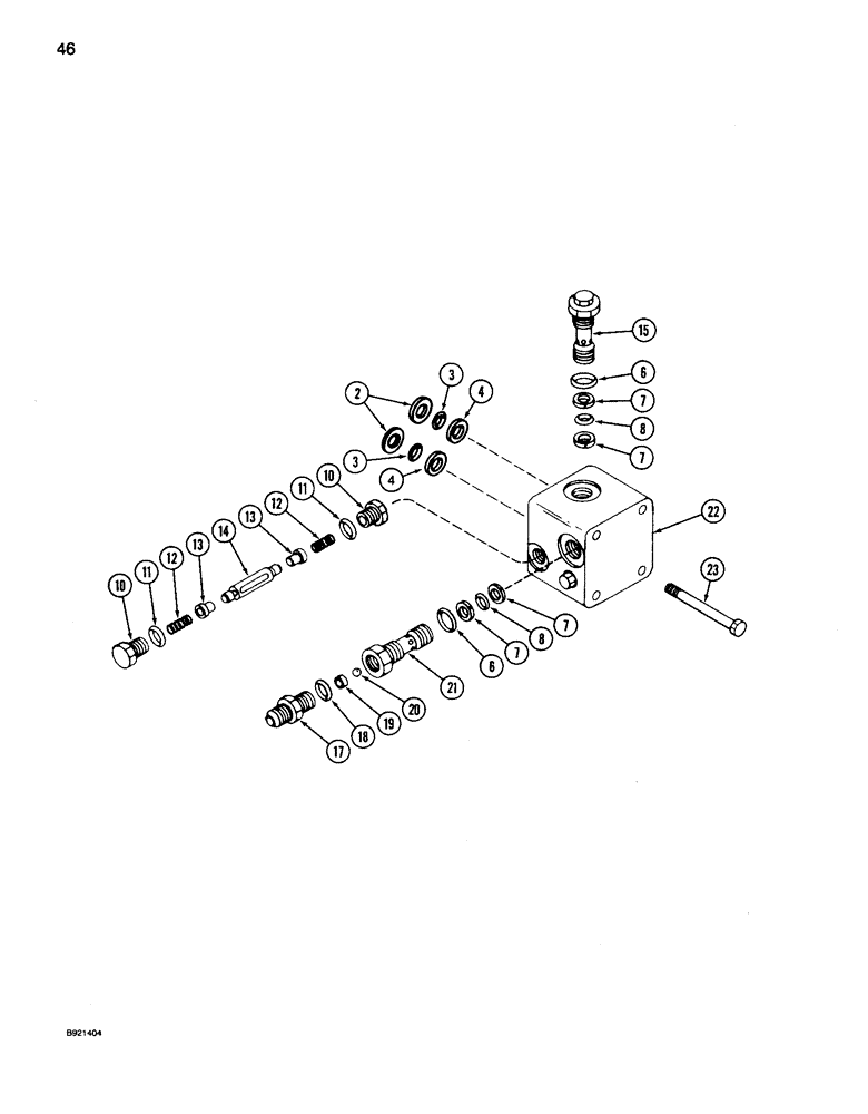 Схема запчастей Case IH 1680 - (046) - HYDROSTATIC MOTOR, SINGLE SPEED, RELIEF VALVE BLOCK (29) - HYDROSTATIC DRIVE
