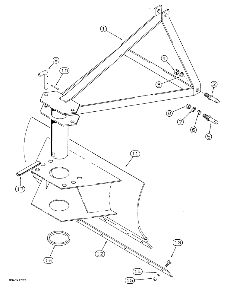 Схема запчастей Case IH 11 - (9-04) - FRAME AND BLADE, MODEL 11 BLADE, BUILT 1984 AND AFTER (09) - CHASSIS/ATTACHMENTS