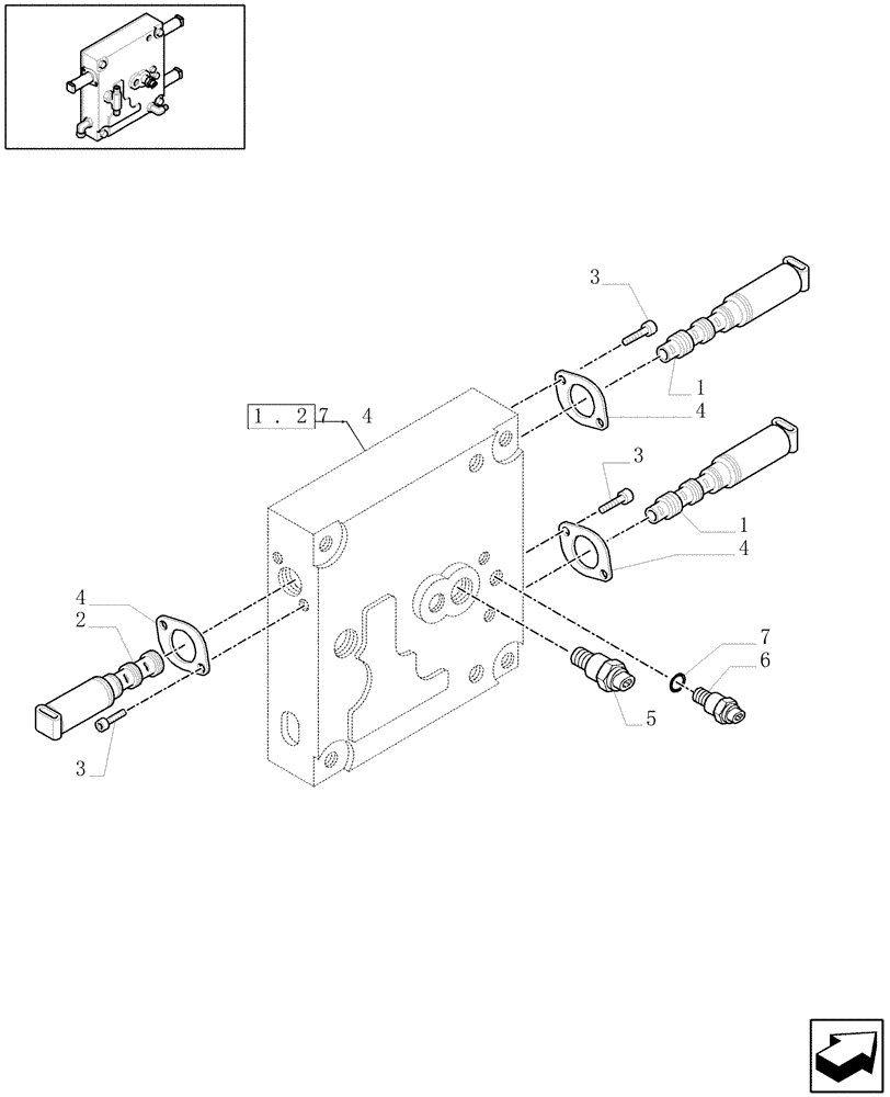 Схема запчастей Case IH MAXXUM 110 - (1.75.0[06]) - TRANSMISSION 24X24 HI-LO ENGAGEMENT CONTROL VALVE SWITCHES AND SOLENOID VALVES (STD + VAR.330282) (06) - ELECTRICAL SYSTEMS