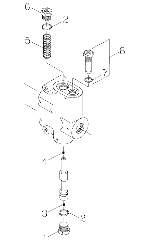 Схема запчастей Case IH AUSTOFT - (B04-02) - HYDRAULIC PRIORITY VALVE Hydraulic Components & Circuits