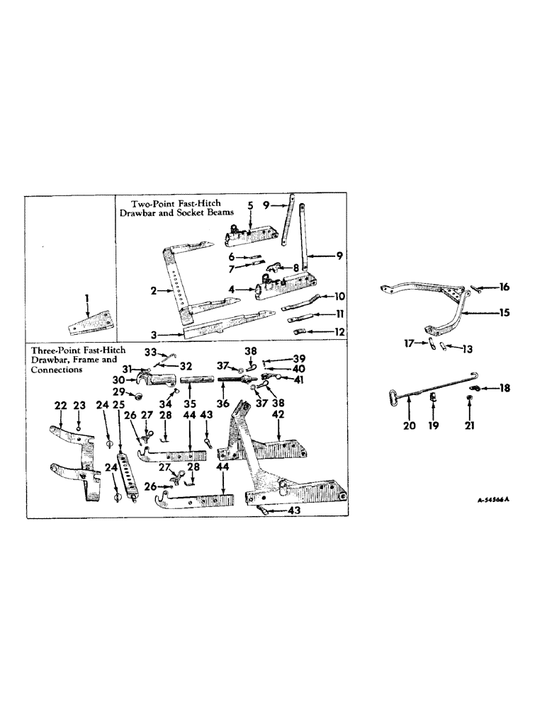 Схема запчастей Case IH 230 - (330) - ATTACHMENTS, BAIL & CONNECTIONS, FARMALL AND INTERNATIONAL 240 TRACTORS Attachments