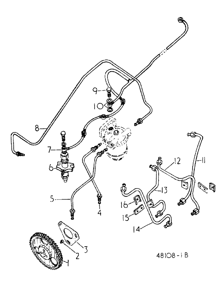 Схема запчастей Case IH 384 - (12-16) - POWER, FUEL INJECTION SYSTEM Power
