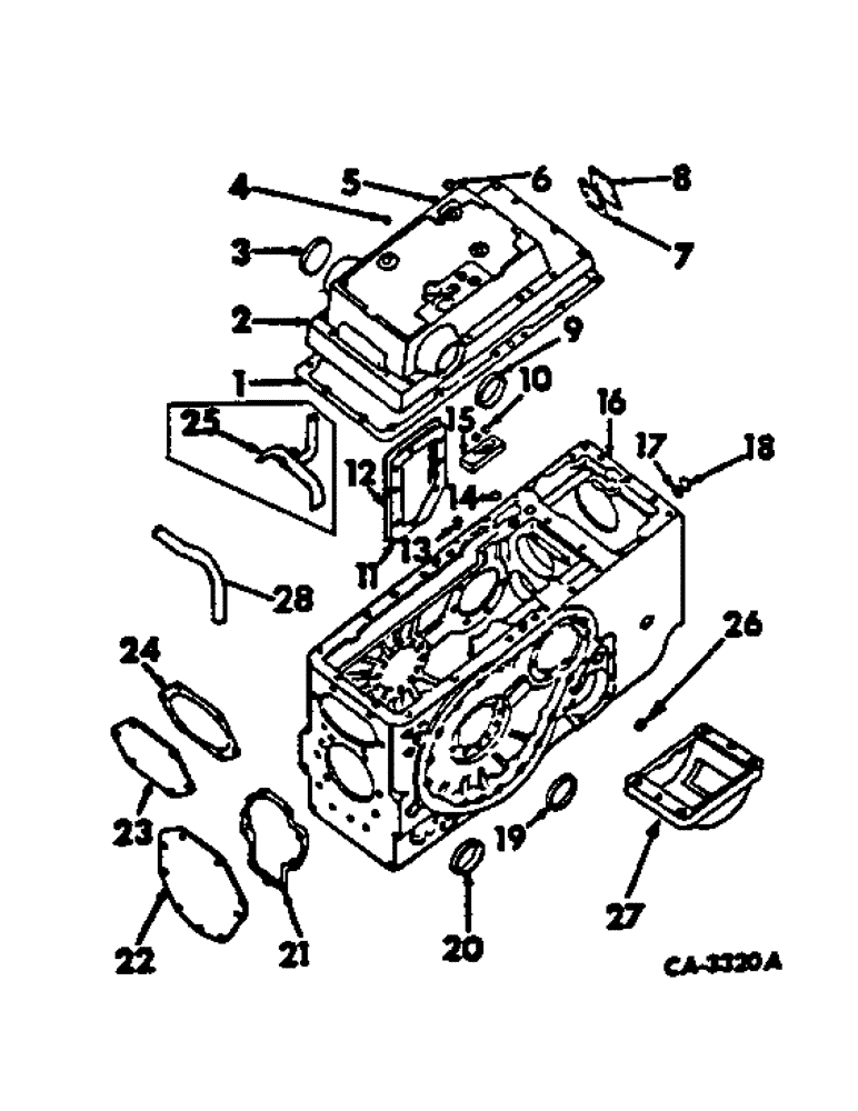 Схема запчастей Case IH 966 - (07-26) - DRIVE TRAIN, REAR FRAME, COVER AND CONNECTIONS, 766 AND 966 AND HYDRO 100 TRACTORS (04) - Drive Train