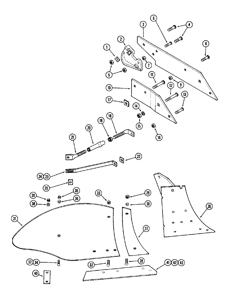 Схема запчастей Case IH 600-SERIES - (16) - BOTTOM, 16 INCH STUBBLE, RIGHT HAND 