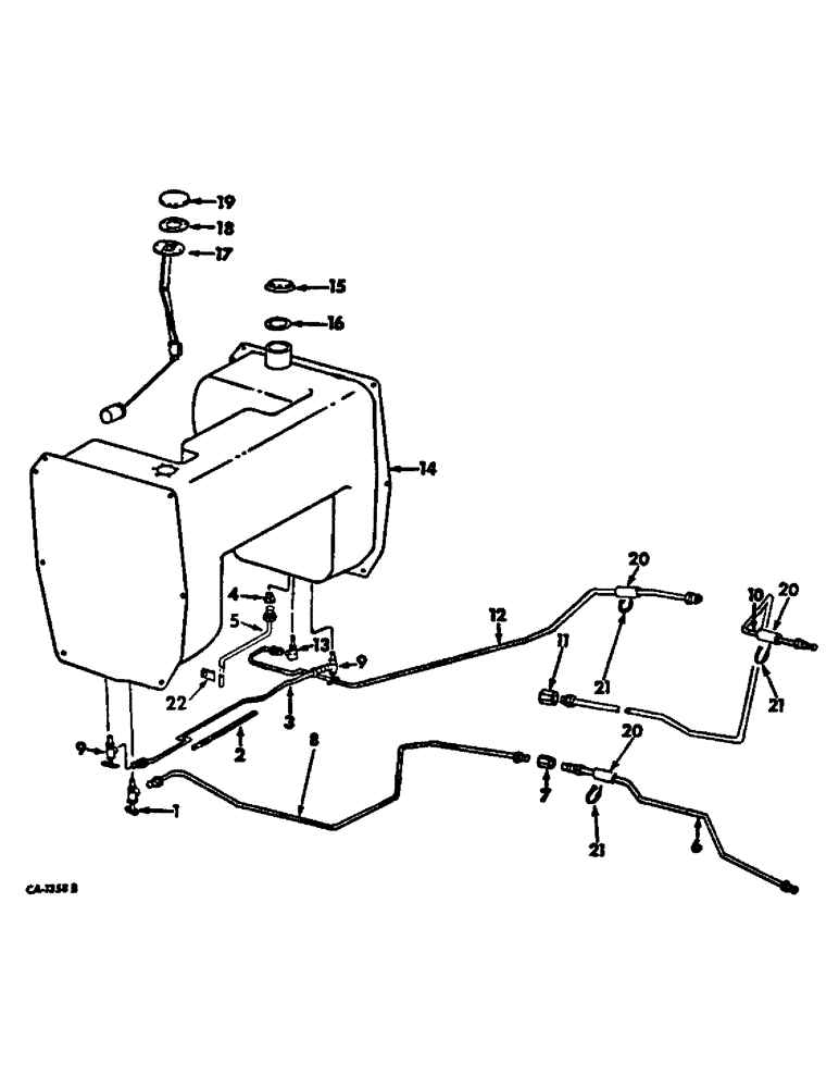 Схема запчастей Case IH 2500 - (12-05) - POWER, FUEL TANK AND PIPING, DIESEL ENGINE TRACTORS Power