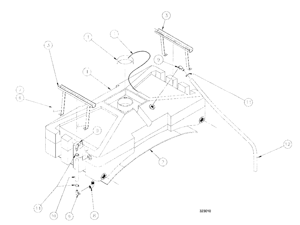 Схема запчастей Case IH SPX3200 - (09-052) - RINSE TANK PACKAGE, SADDLE (SS ELLIPT. TANK) (78) - SPRAYING
