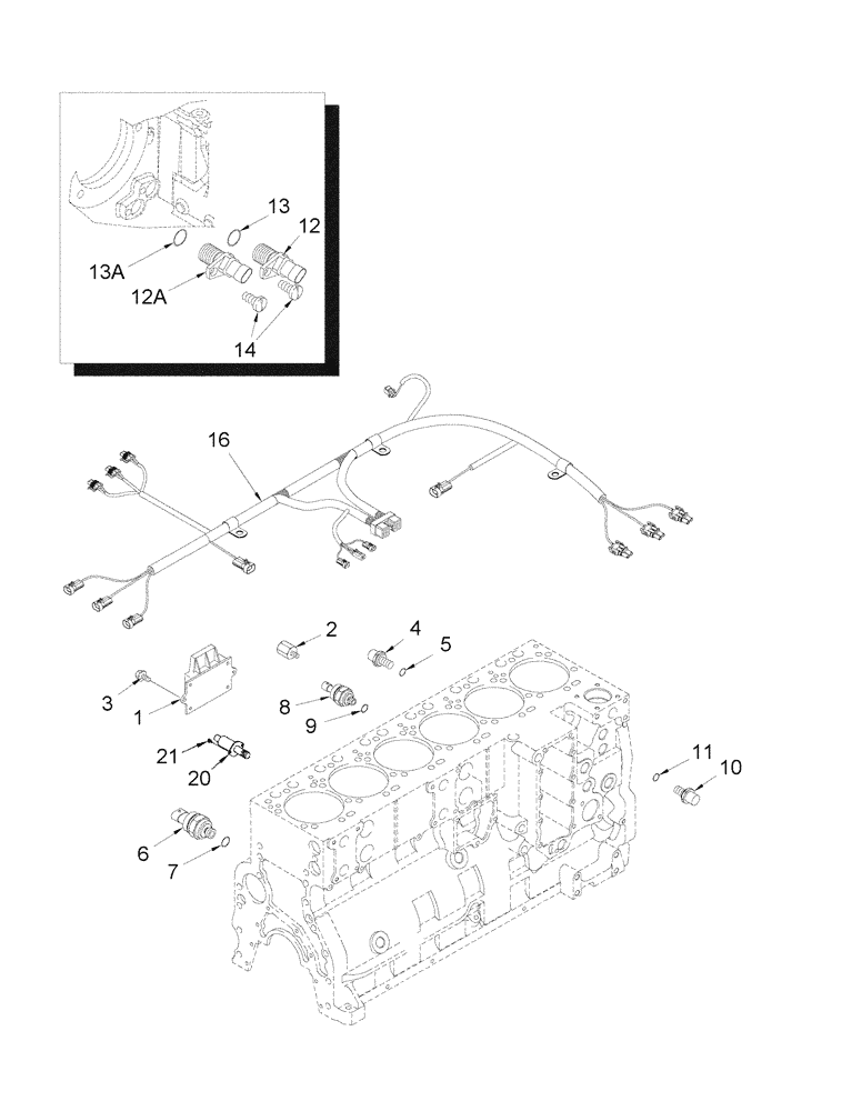 Схема запчастей Case IH CPX620 - (04-20) - MODULE, ENGINE CONTROL - BSN Y6T011701 (06) - ELECTRICAL SYSTEMS