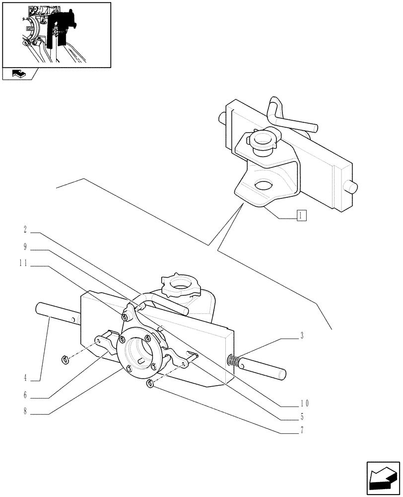 Схема запчастей Case IH FARMALL 85C - (1.89.3/04B) - TOW HOOK - BREAKDOWN (09) - IMPLEMENT LIFT