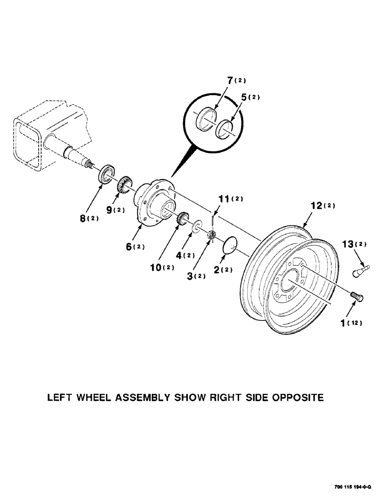 Схема запчастей Case IH SC414 - (7-18) - WHEEL AND HUB ASSEMBLY (09) - CHASSIS