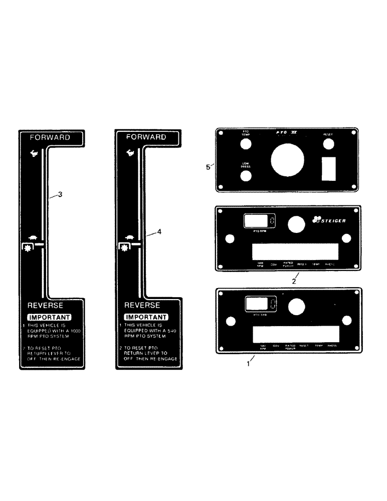 Схема запчастей Case IH PT225 - (09-9) - PTO DECALS (13) - DECALS