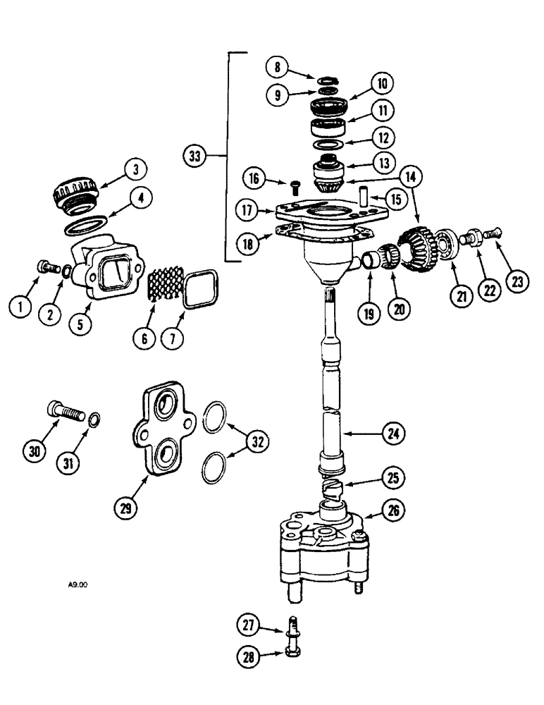 Схема запчастей Case IH 2140 - (2-62) - OIL PUMP (02) - ENGINE