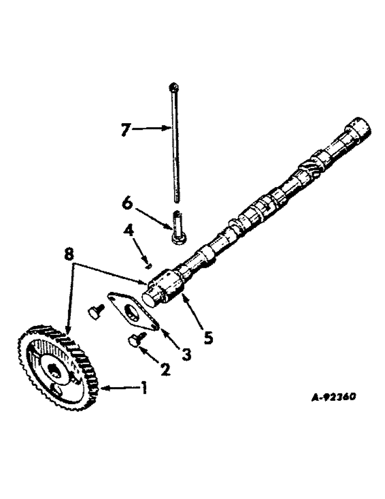 Схема запчастей Case IH BD-144 - (A-02A) - CAMSHAFT AND RELATED PARTS 