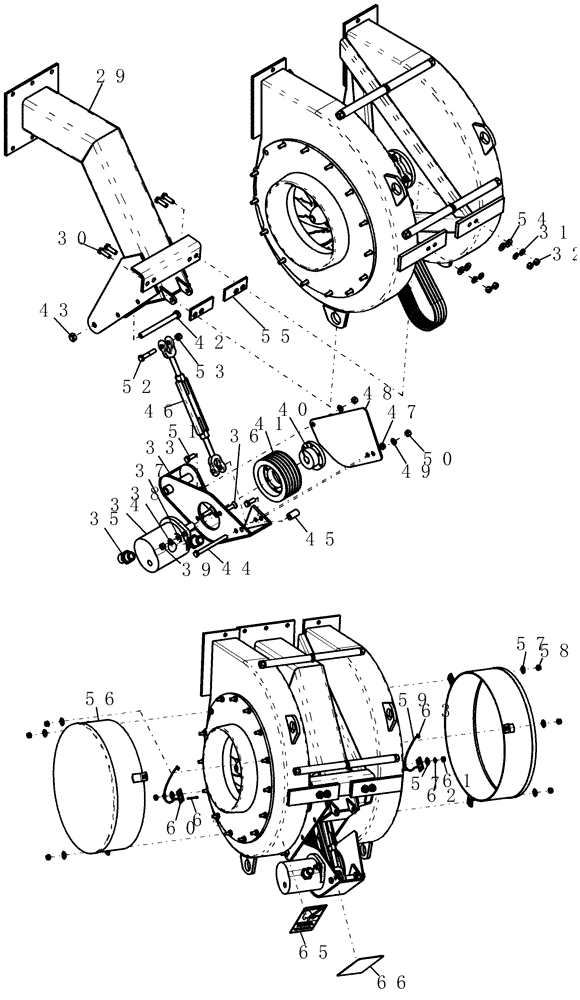 Схема запчастей Case IH 3580 - (75.100.04[02]) - DUAL FAN ASSEMBLY - MOTOR (75) - SOIL PREPARATION